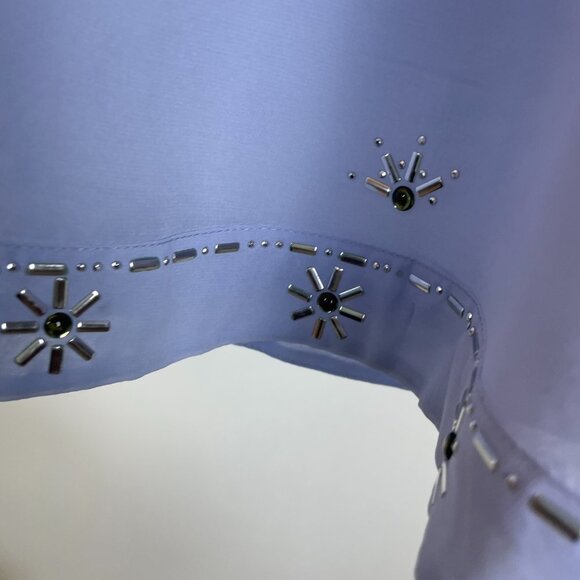 Victoria's Secret Light Blue Studded Boho Chic Sheer Ethereal Blouse Small - Picture 7 of 8